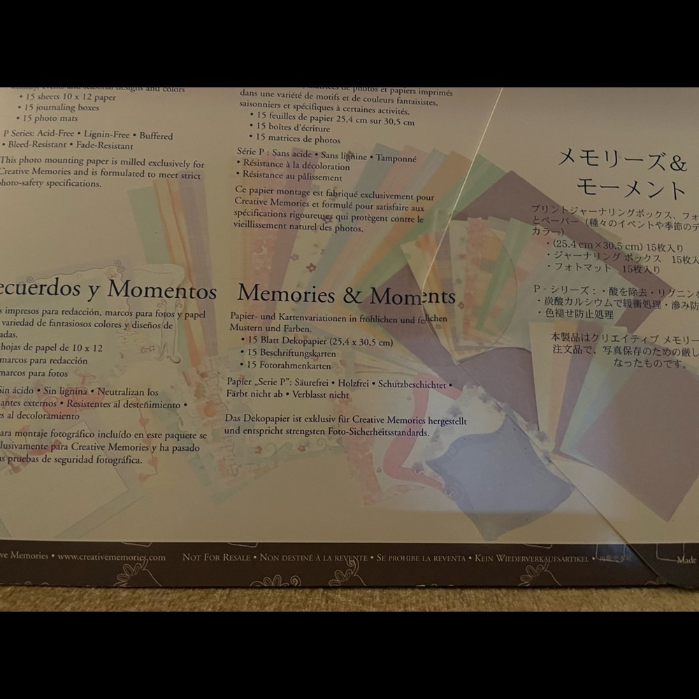 Creative Memories “Memories & Moments” Pack